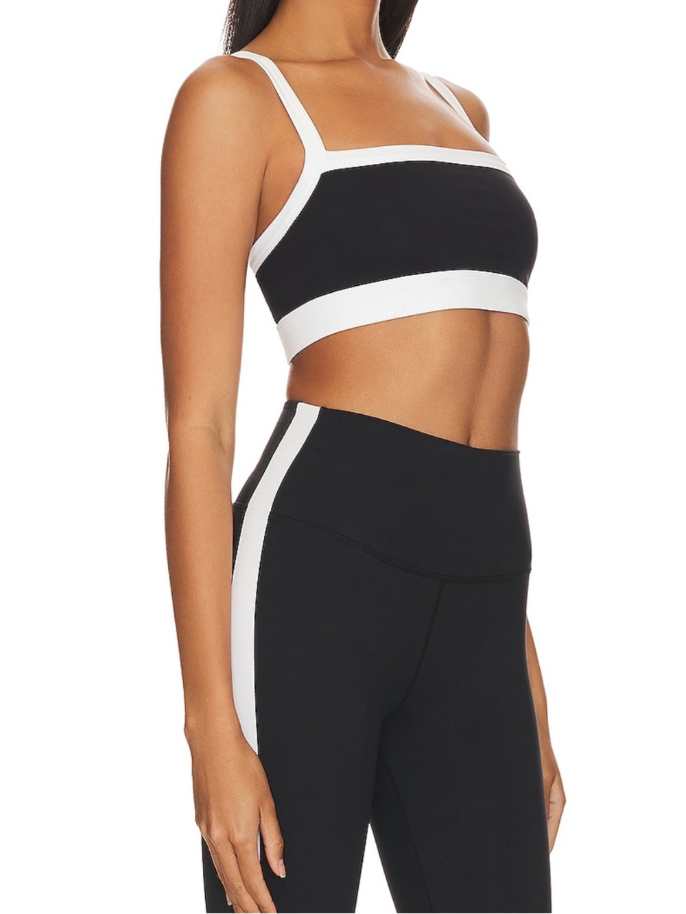 Splits59 Bra & Legging Set in Black & White